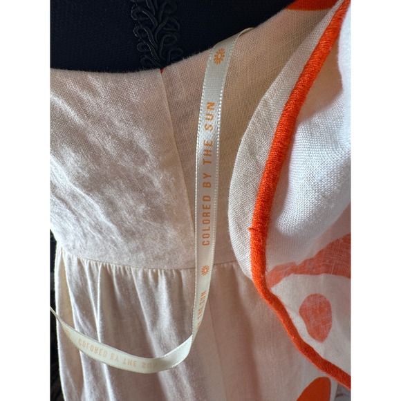 FARM Rio for Anthropologie Ainika Shell Maxi Dress Coral Orange Red NWOT S - Picture 9 of 10